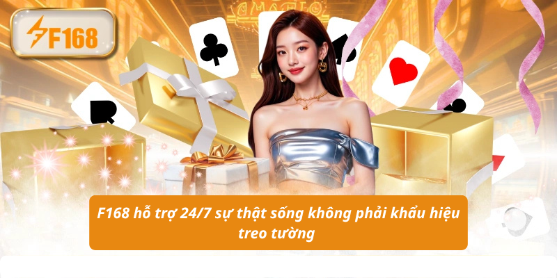 F168 hỗ trợ 24/7 sự thật sống không phải khẩu hiệu treo tường 