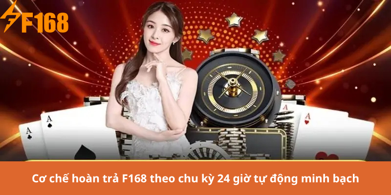 Cơ chế hoàn trả F168 theo chu kỳ 24 giờ tự động minh bạch