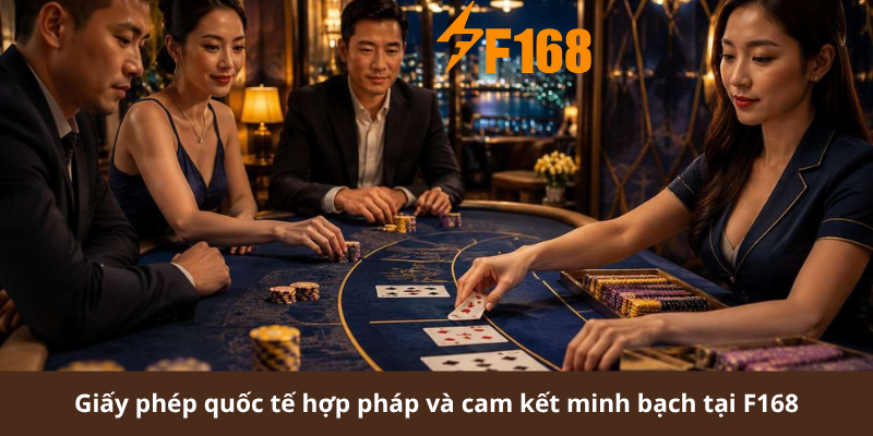 Giấy phép quốc tế hợp pháp và cam kết minh bạch tại F168