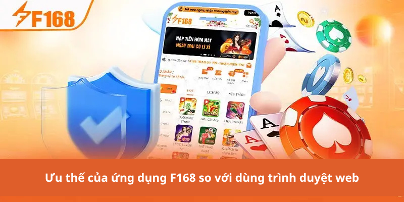 Ưu thế của ứng dụng F168 so với dùng trình duyệt web